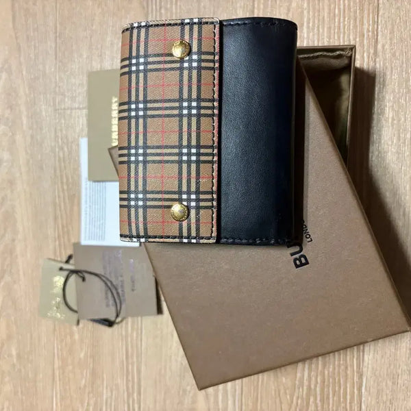 [BUNJANG] Burberry Small Scale Check Leather Bifold Wallet / 버버리 스몰 스케일 체크 가죽 반지갑