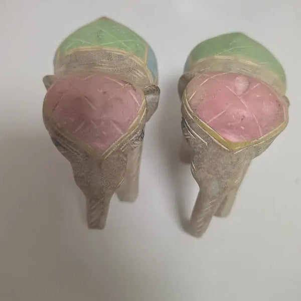 [BUNJANG] Pair of Wooden Elephant Ornaments / 코끼리 목재 장식품 한쌍