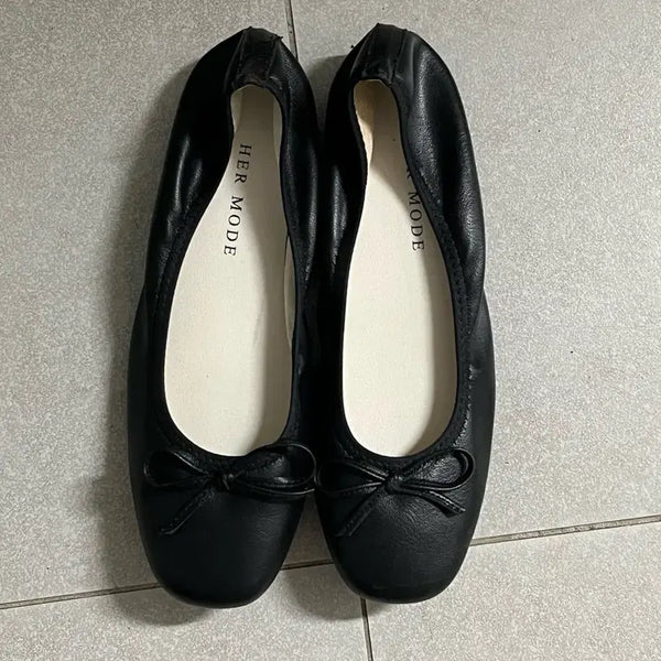 [BUNJANG] Black Flat Shoes Size 245 / 블랙 플랫슈즈 245 새상품