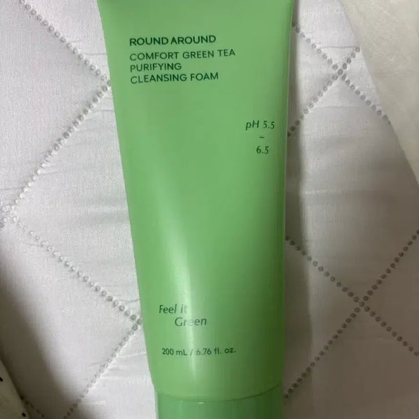 [BUNJANG] Roundaround Comfort Greentea Low-pH Cleansing Foam 200ml / 라운드어라운드 컴포트 그린티 약산성 클렌징폼 200ml