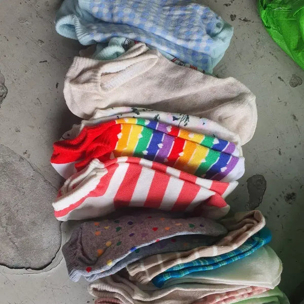 [BUNJANG] Women's One-Stop Ankle Sock Set (20 Pairs) / 여성    원스톱 발목 양말 세트 20컬래 일괄