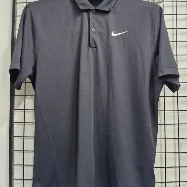 [BUNJANG] Nike Performance Collar Short Sleeve T-Shirt Black (Size 100) / 100L 나이키 폴로 기능성 카라 반팔티 블랙.
