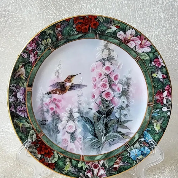 [BUNJANG] Lena Liu Hummingbird Decorative Plate / 레나 리우 허밍버드 장식접시