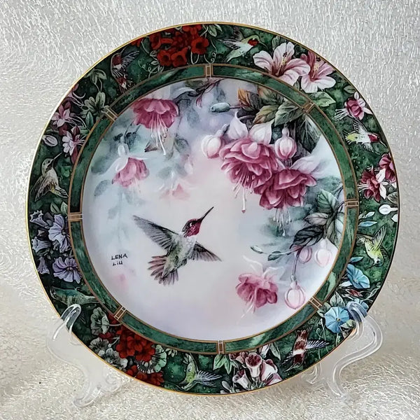[BUNJANG] Lena Liu Hummingbird Decorative Plate / 레나 리우 허밍버드 장식접시