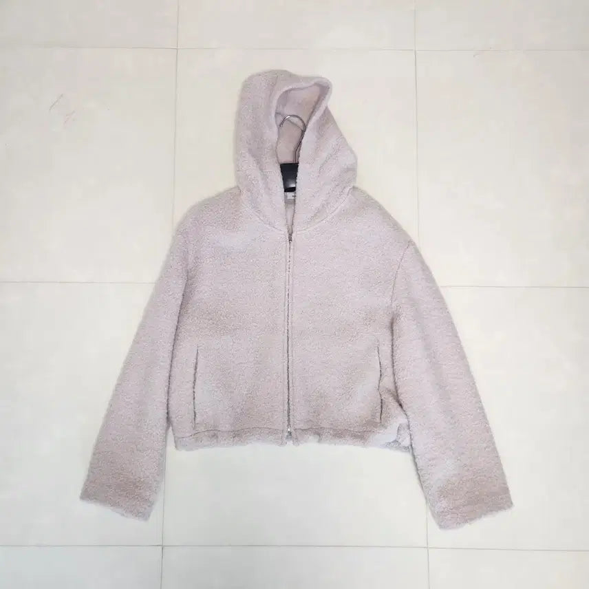 [BUNJANG] The Cashmere Alpaca Blend Boucle Hooded Zip-Up Jumper / 더캐시미어 알파카 블렌드 부클 후드 집업 점퍼