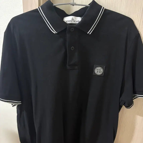 [BUNJANG] Stone Island Organic Cotton Polo Shirt Black XL / 스톤아일랜드 오가닉 코튼 폴로 셔츠 블랙 25SS xl