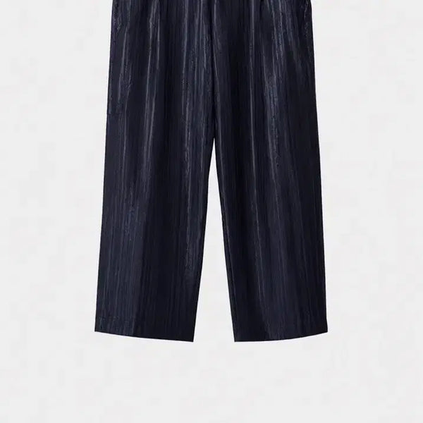 [BUNJANG] Hatching Room Dart Trousers Jacquard Stripe Navy / (3, 새상품) 해칭룸 다트 트라우저 자카드 스트라이프 네이비
