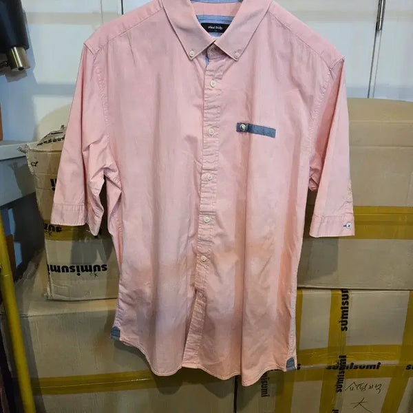 [BUNJANG] All Saints Pink Short Sleeve Shirt Size 110 / All Saints 셔츠 핑크 110