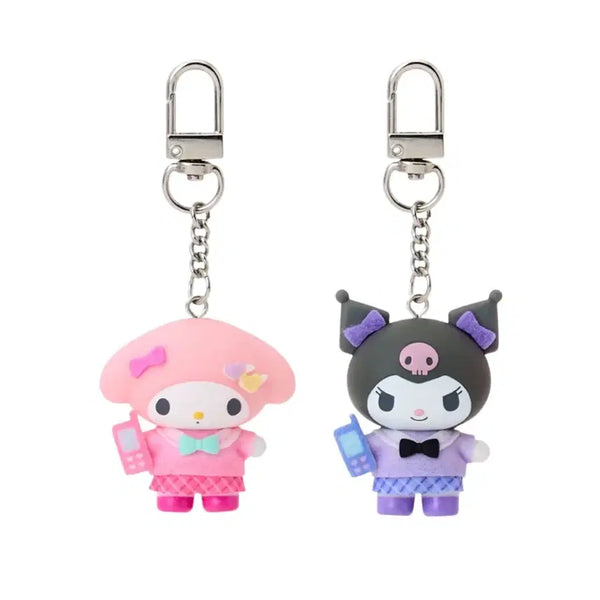 [BUNJANG] Sanrio Chibi-Tomo School Uniform My Melody & Kuromi Keychain Set (Sealed) / [미개봉 세트] 산리오 치비토모 교복 마이멜로디+쿠로미 키링 세트
