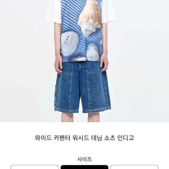 [BUNJANG] Afterpray Carpenter Washed Denim Shorts Indigo / 애프터프레이 카펜터 워시드 데님 쇼츠 인디고