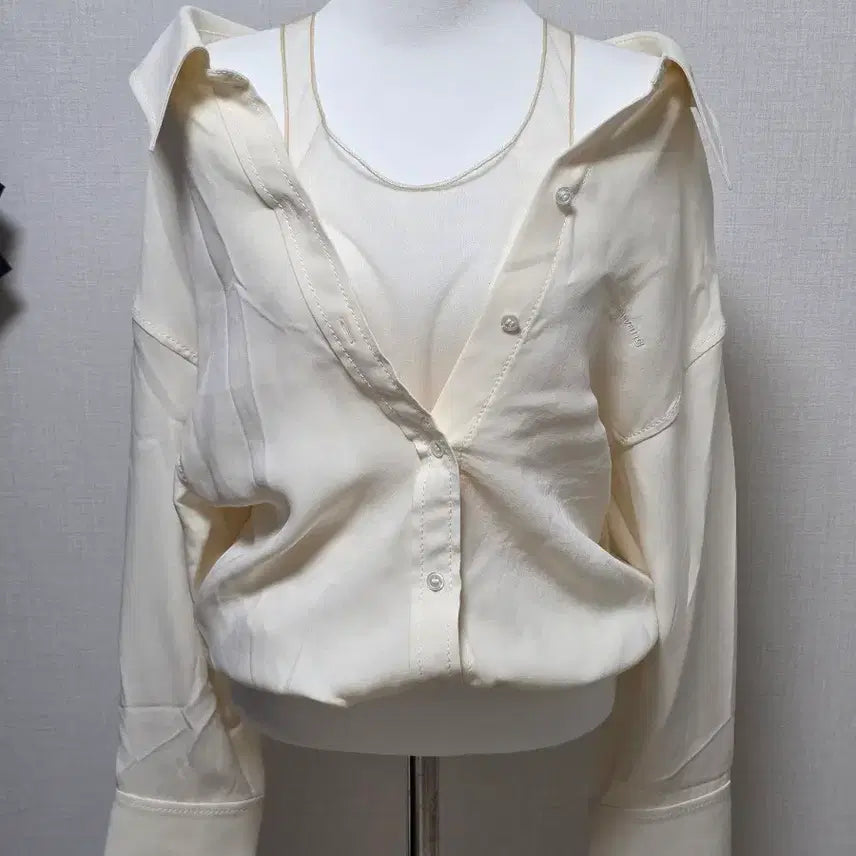 [BUNJANG] Alexander Wang Sheer Crop Shirt / S) 알렉산더왕 시스루 크롭셔츠