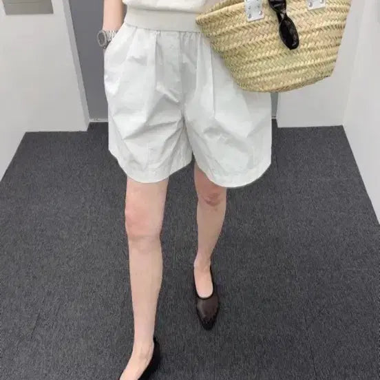 [BUNJANG] Helder Nobii 3rd Cotton Shorts Ivory M / 헬더 노오비 3부 코튼 반바지 아이보리 m