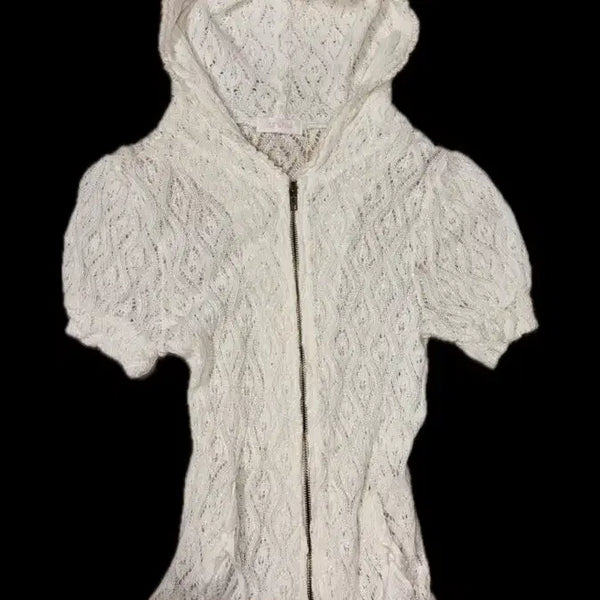 [BUNJANG] LIZLISA Knit Hooded Zip-Up / 리즈리사 니트 후드집업