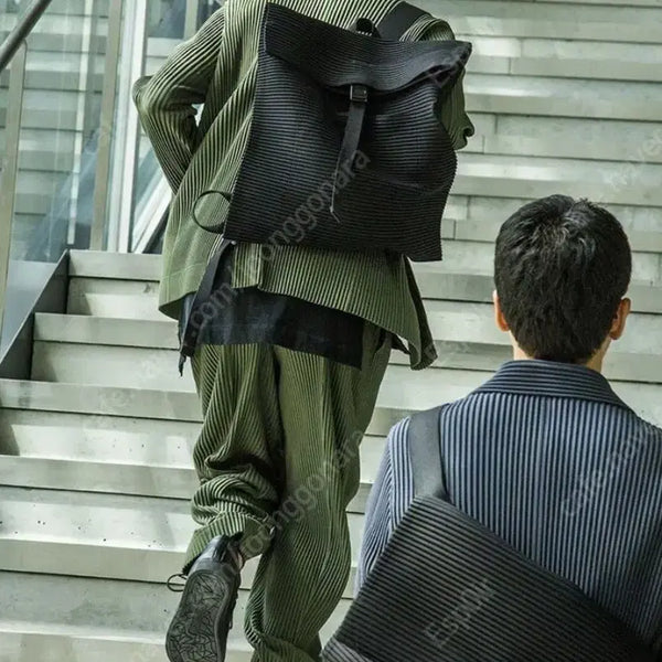 [BUNJANG] Homme Plissé Issey Miyake Pleated Backpack Black / 옴므플리세 백팩 블랙
