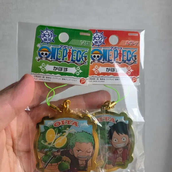 [BUNJANG] Oita Limited One Piece Luffy & Zoro Keyring Set / 오이타 한정 원피스 루피 조로 키링 2개세트