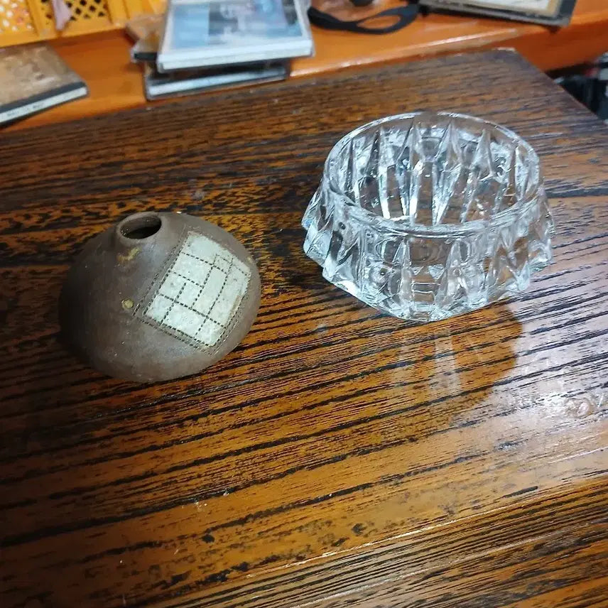 [BUNJANG] Small Glass Container and Onggi Pot Set / 소형유리용기와옹기한점