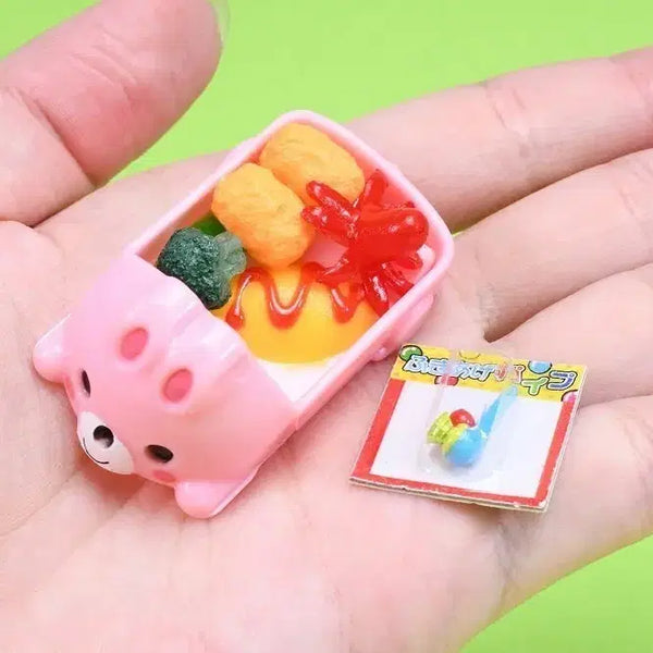 [BUNJANG] Okosama Lunch Mascot Gacha Rabbit Pink Lunch Box Set / 오코사마 런치 마스코트 가챠 토끼 모양 핑크 도시락 세트
