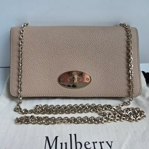 [BUNJANG] Mulberry Daria Chain Wallet WOC Beige / 멀버리 달리 체인 월렛 WOC 베이지 정품 더스트백 포함