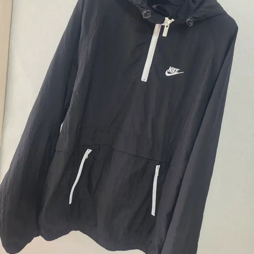 [BUNJANG] Nike Windbreaker Hooded Jacket Black / 나이키 바람막이 후드 자켓 블랙