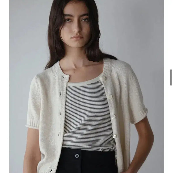 [BUNJANG] Notthing Written Stripe Sleeveless Top / 낫띵리튼 스트라이프 슬리브리스