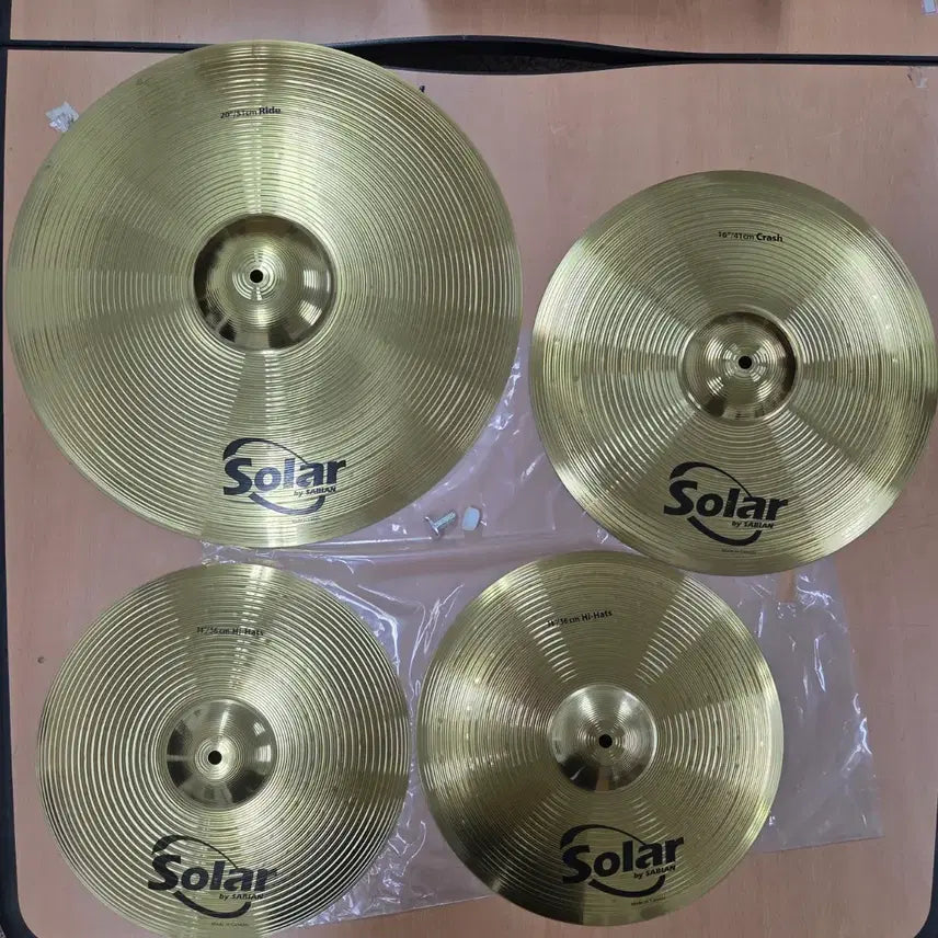 [BUNJANG] Solar by Sabian 14" Hi-Hat, 16" Crash, 20" Ride Cymbal Set / solar sabian 14/16/20 심벌세트 미사용 새제품
