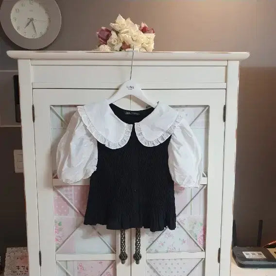 [BUNJANG] Zara Frill Collar Puff Sleeve Blouse / 자라 블라우스/55반-66