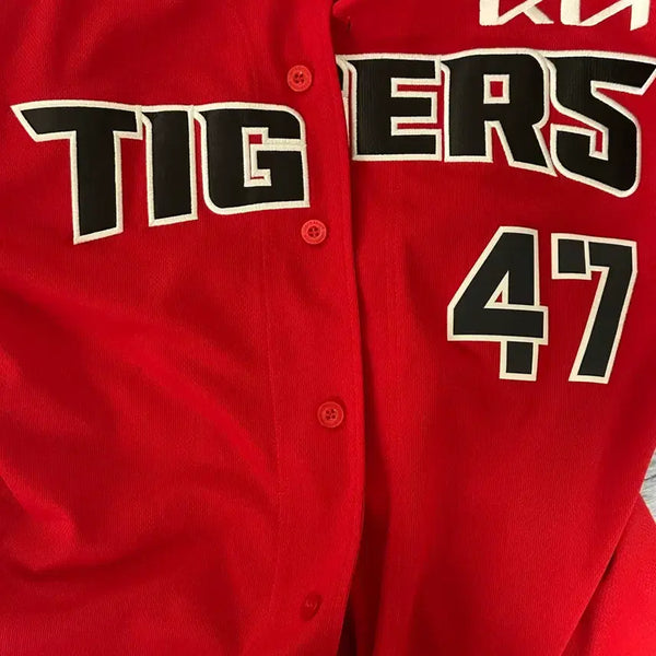 [BUNJANG] Kia Tigers Baseball Team Na Sung-bum Replica Jersey / kia 기아 타이거즈 유니폼 레플리카 레전드 나성범마킹 110