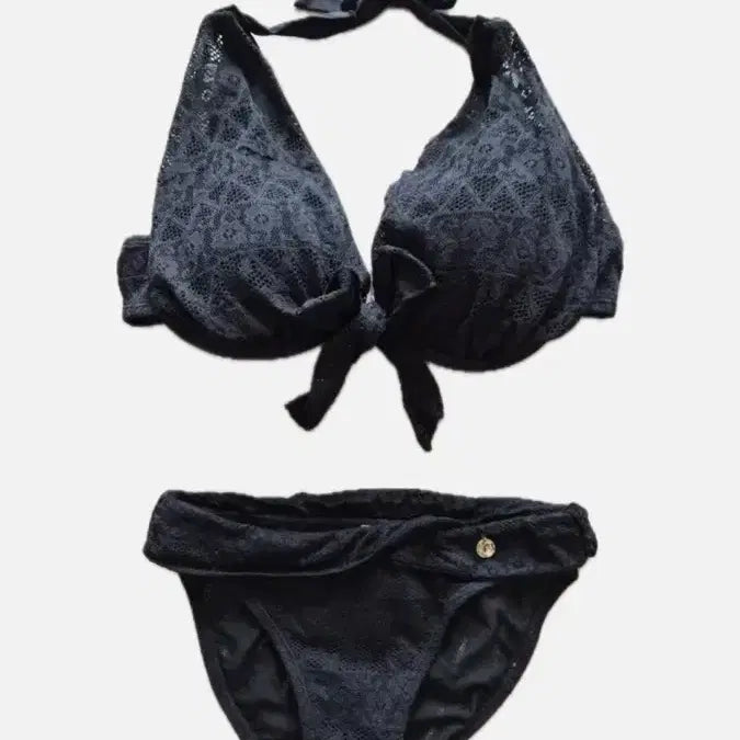 [BUNJANG] Renoma Black Lace Bikini / 레노마 갸루 y2k 블랙 레이스 비키니 수영복