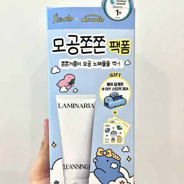 [BUNJANG] Shenri Sea Tangle Pack Foam Set with Hairpin and Sticker / 새상품) 션리 다시마 팩폼x우주먼지 기획(헤어핀, 스티커 포함)