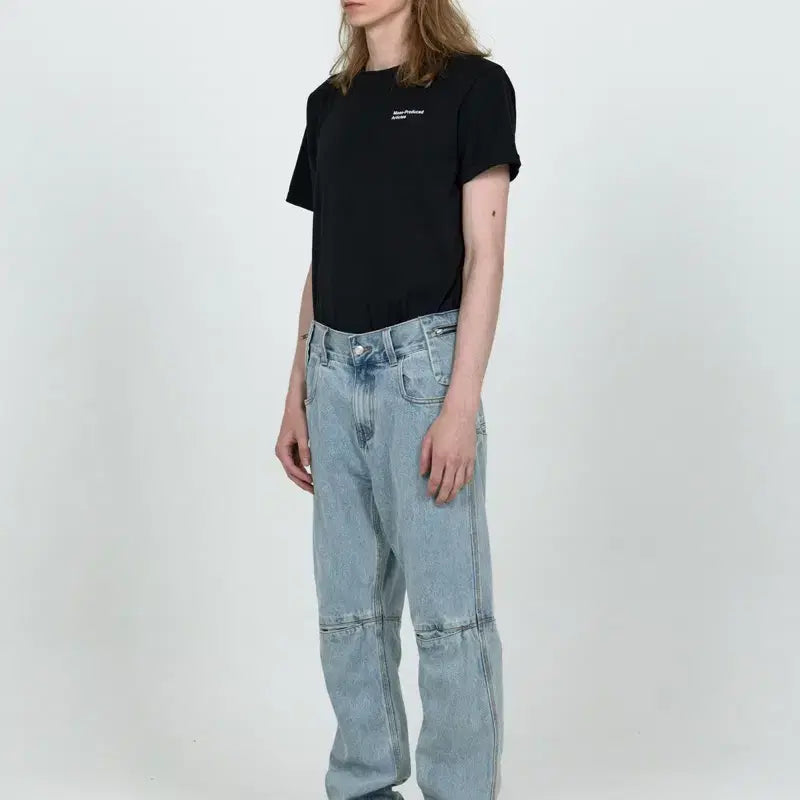 [BUNJANG] Plastic Product Back Pants Steel Blue S / 플라스틱프로덕트 백 팬츠 스틸블루 S 새상품