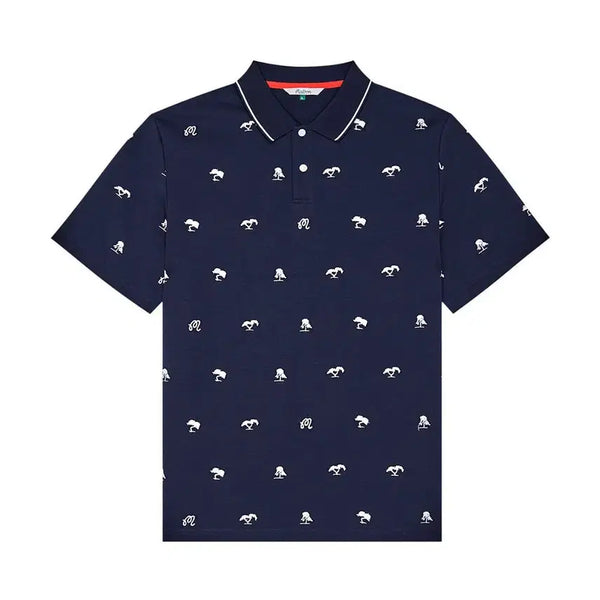 [BUNJANG] Malbon Men's Patterned Collar Short Sleeve T-Shirt / MALBON 말본 남성 패턴 카라 반팔 티셔츠