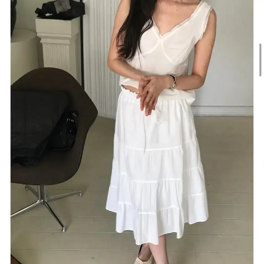 [BUNJANG] White Skirt / 진심 화이트스커트