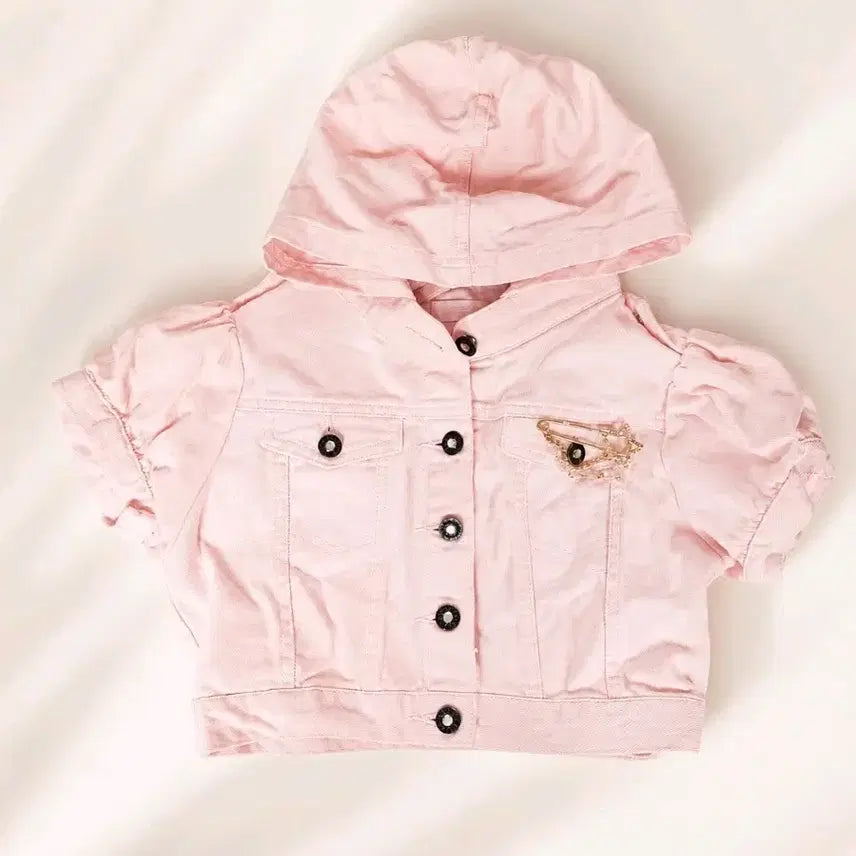 [BUNJANG] Liz Lisa Pink Bolero Jacket with Hoodie / 일본 시부야 히메갸루 리즈리사(LIZ LISA) 볼레로 자켓