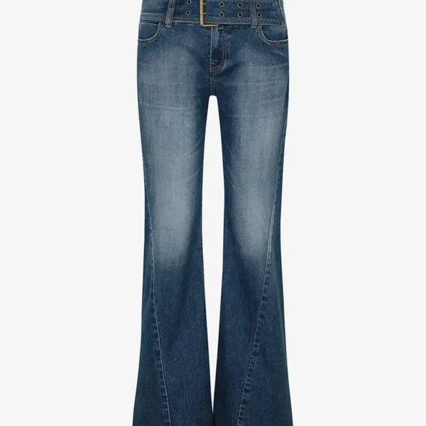 [BUNJANG] Pain Or Pleasure Vera Velvet Bootcut Denim Blue M / (새상품) 페인오어플레져 vera velted 부츠컷 데님 블루 M