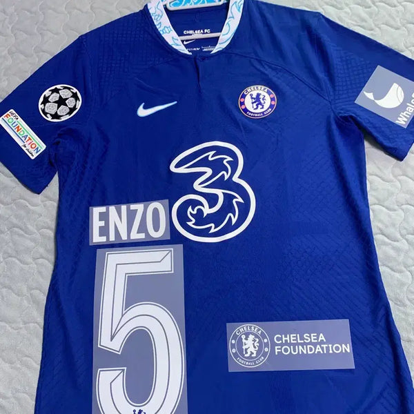[BUNJANG] Chelsea FC 22-23 Home Authentic Jersey Enzo Fernandez #8 Official Match Issue Patches / 22-23 첼시 홈 어센틱 No.8 엔소 마킹패치 올지급용