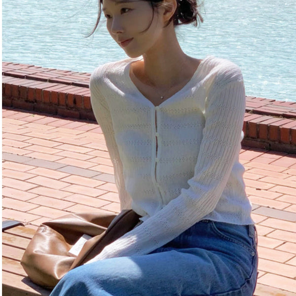 [BUNJANG] Hacie Linen Cardigan / 하시에 리넨 가디건