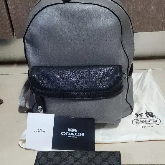 [BUNJANG] COACH Leather Backpack Unisex / 코치 COACH 가죽백팩 남녀공용