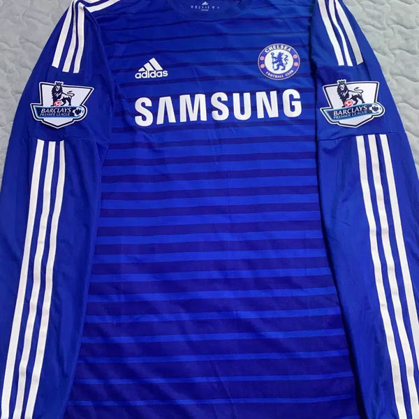 [BUNJANG] Chelsea FC 2014-15 Home Long Sleeve Hazard #10 Match Issued Shirt / 14-15 첼시 홈 지급용 긴팔 No.10 아자르+지급용 리그패치