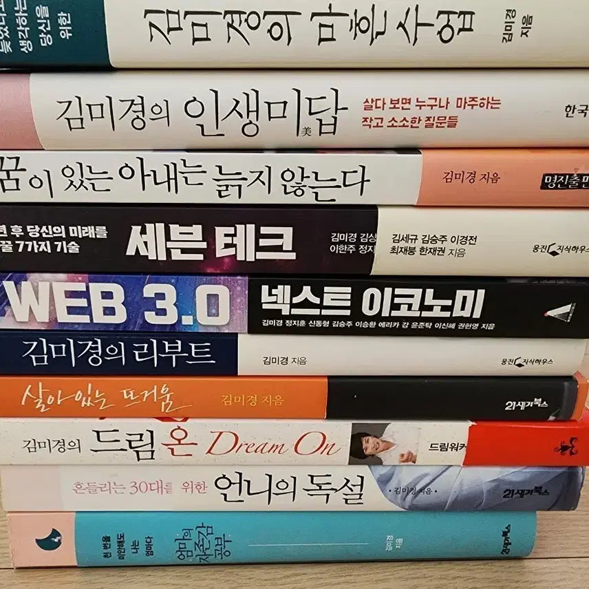 [BUNJANG] Kim Mi-kyung Essay Self-Help Book Bundle Set (10 Books) / 김미경 에세이 자기계발 책 도서 10권 일괄