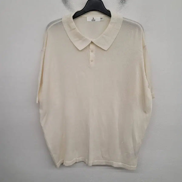 [BUNJANG] Okane Half-Sleeve Knit Polo T-Shirt (3XL/115) / [115/3XL] 오까네 반팔 니트 카라티