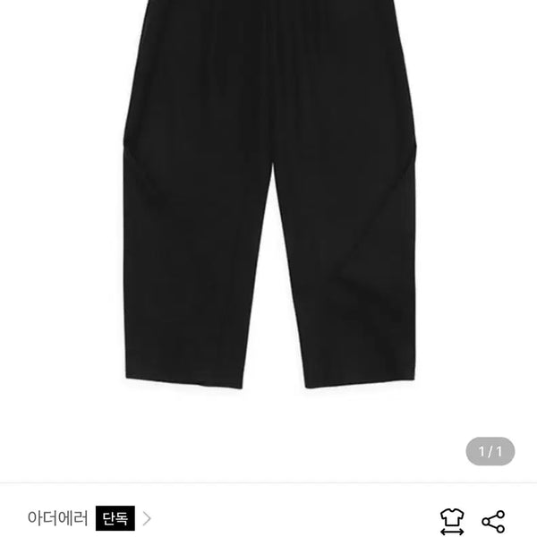 [BUNJANG] Ader Error Dard Trousers Noir Black Size A5 / 아더에러 슬랙스 블랙 a5 사이즈 (Dard trousers Noir)