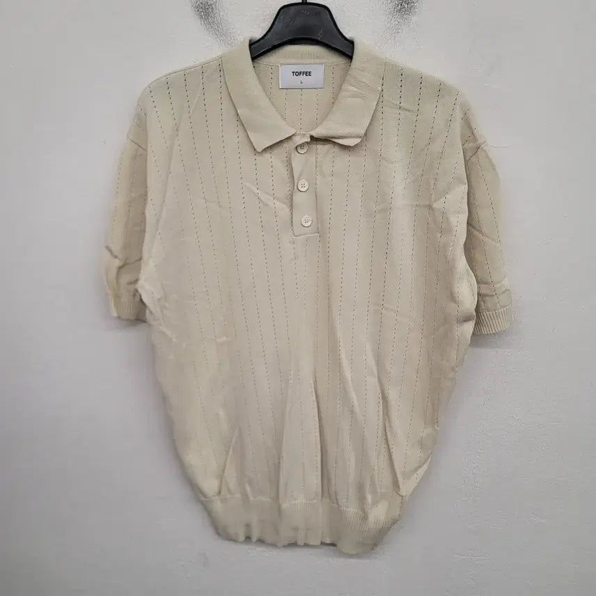 [BUNJANG] Toffee Short-Sleeve Knit Polo T-Shirt (Size 100/L) / [100/L] TOFFEE 반팔 니트 카라티