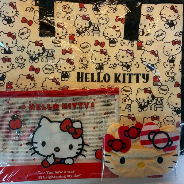 [BUNJANG] Hello Kitty Eco Bag Pouch Set / 헬로키티 에코백 파우치세트