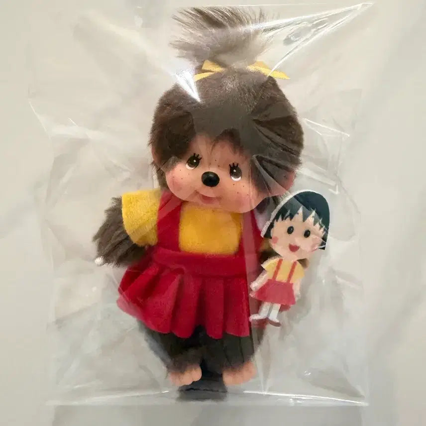 [BUNJANG] Monchhichi x Maruko Collaboration Keychain / 몬치치)몬치치X마루코 키링