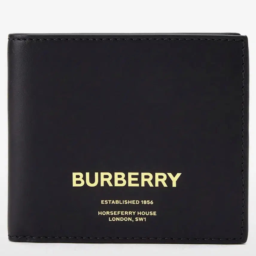 [BUNJANG] Burberry Black Leather Bifold Wallet / 버버리 블랙 가죽 반지갑