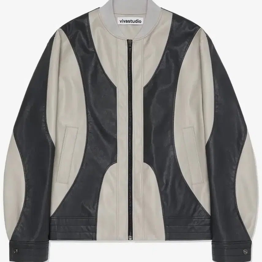 [BUNJANG] Vivastudio Leather Cross Jacket / (L) 비바스튜디오 크로스 레더 자켓