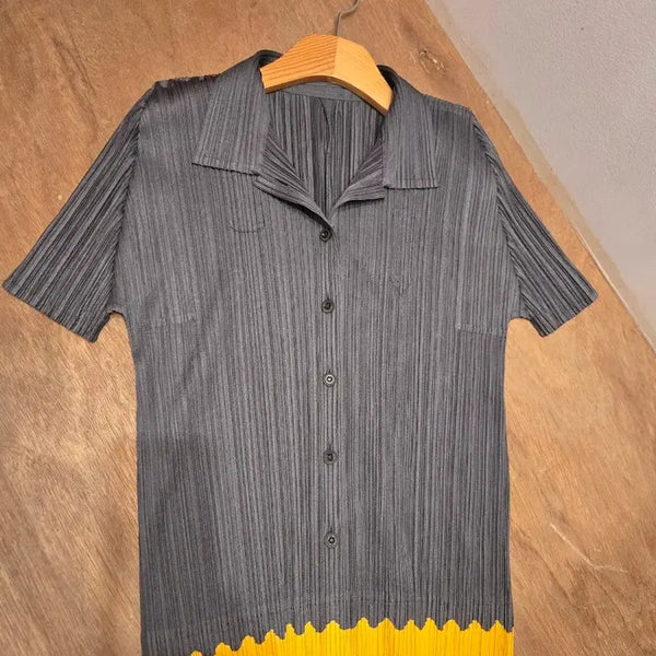 [BUNJANG] Pleats Please Authentic Short Sleeve Shirt / 플리츠플리즈정품 반팔셔츠