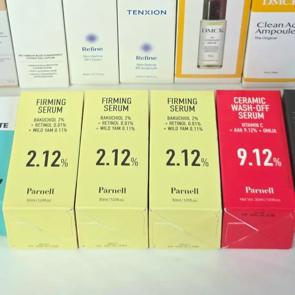 [BUNJANG] Parull Bacuchiol 2.12 Firming Serum & AHA 9.12 Wash Off Serum Set / 파넬 바쿠치올 2.12 퍼밍 세럼 / 파넬 아하 9.12 워시오프 세럼