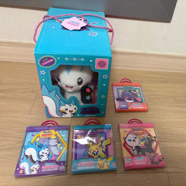 [BUNJANG] Pokemon Pop-Up Midnight Pachirisu Plush & Clear Coaster Set Bundle / 포켓몬팝팝미드나잇 파치리스인형&클리어코스터4종세트일괄로 판매해요~
