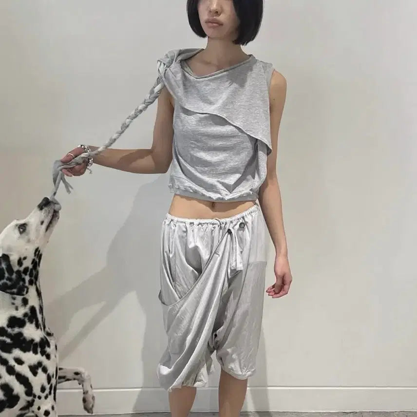 [BUNJANG] Odly Workshop Braided Cape Tank, Heather M / [새상품]오들리워크샵 Braided Cape Tank, Heather M